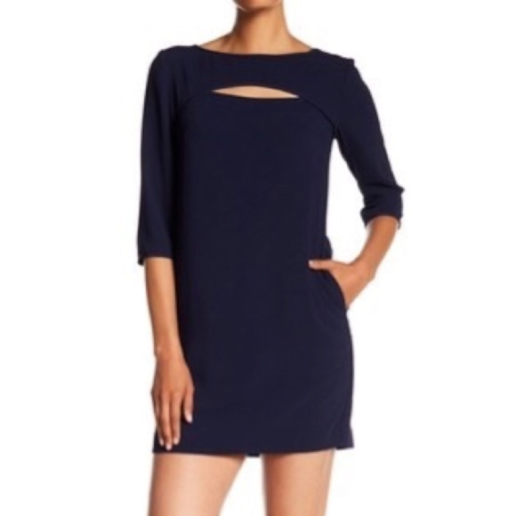 𝅺TRINA Turk Marlowe 3/4 Sleeve Solid Dress - Picture 1 of 8